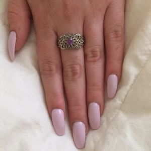 Vintage purple gemstone ring
